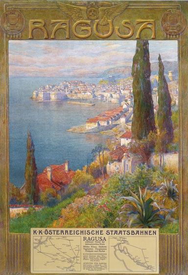 Affiche Ragusa (Dubrovnik), 1907 | Gustav Jahn (coll. Albertina, Wenen)