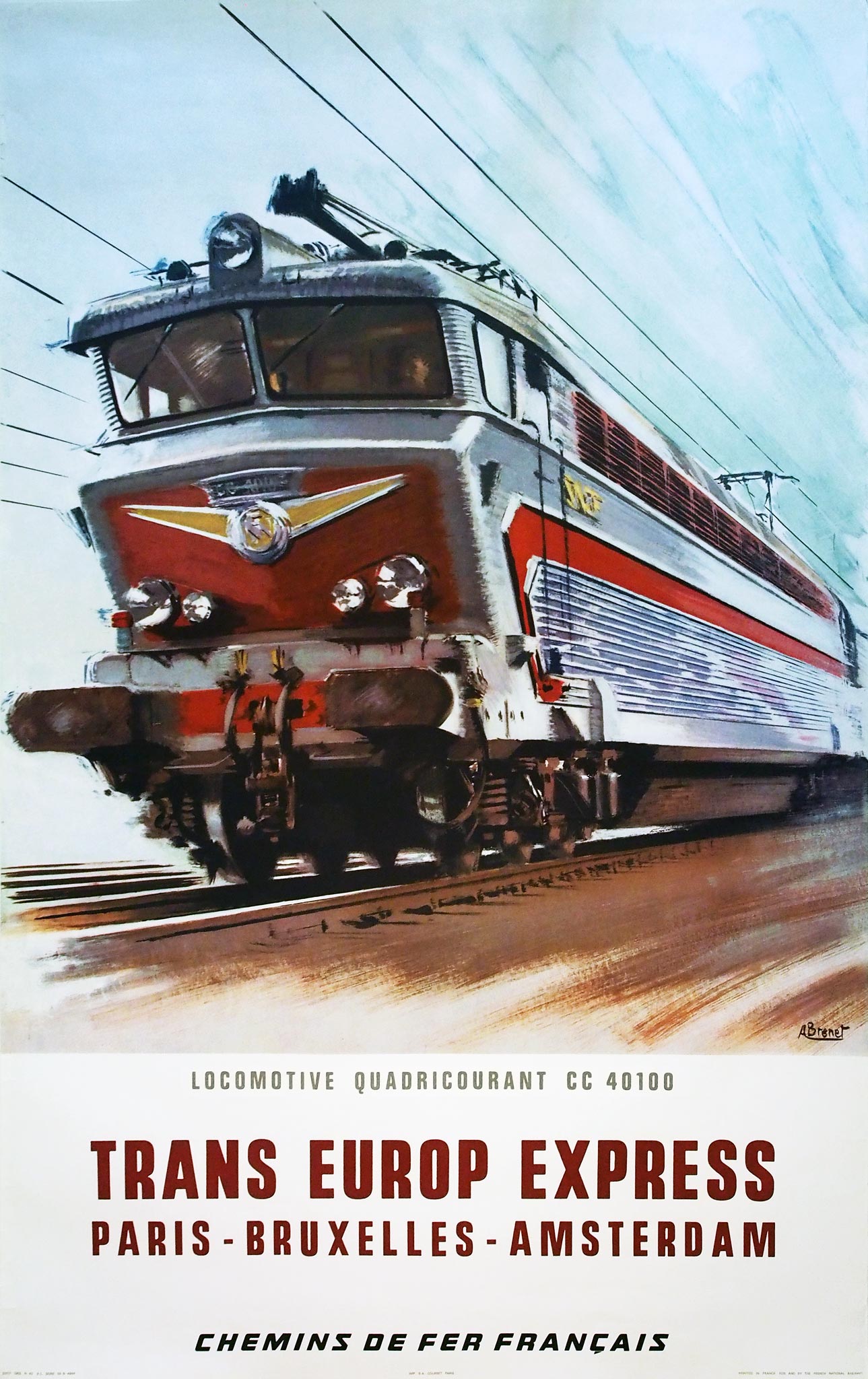 TEE Design, railcars on Trans Europ Express posters | retours