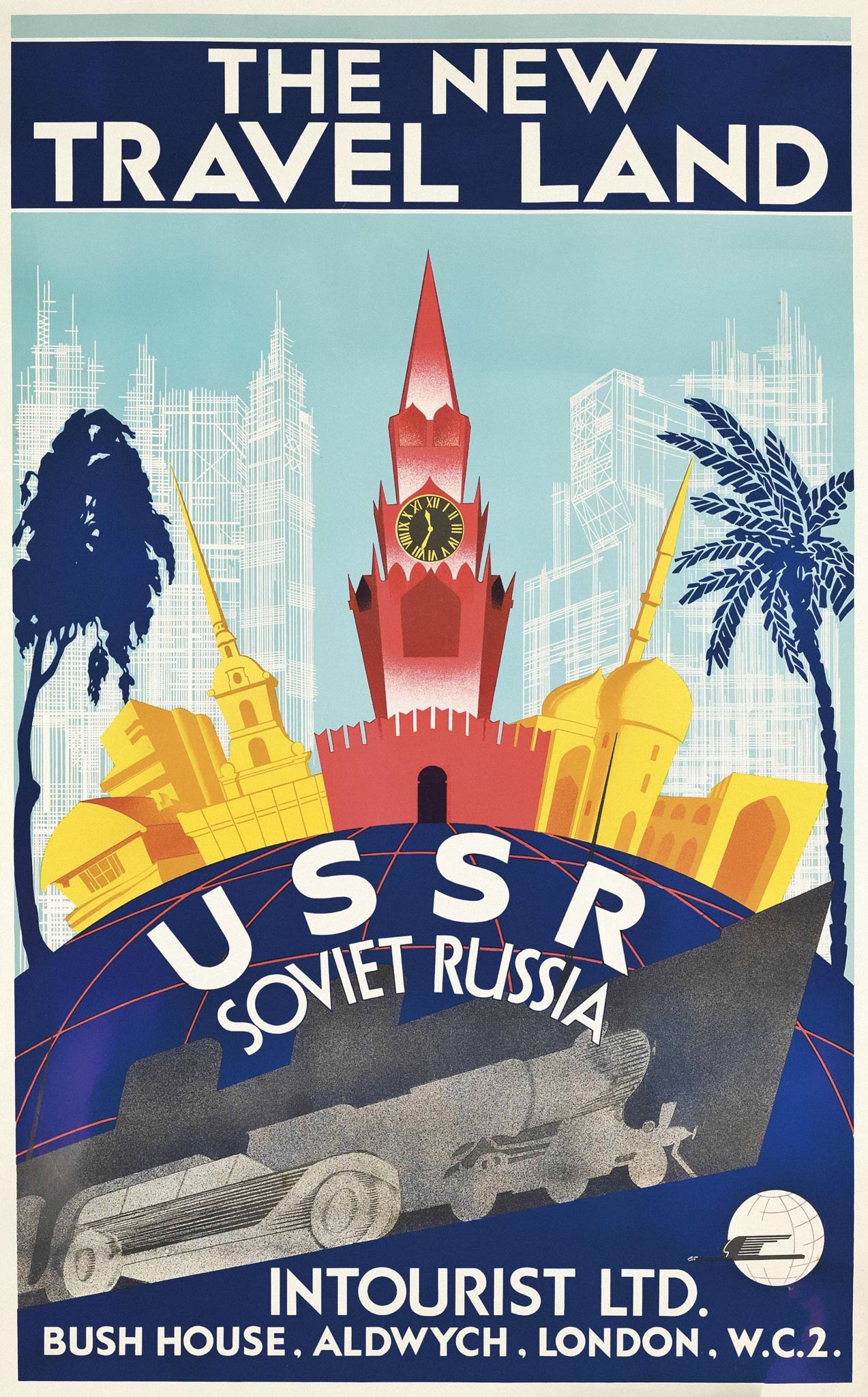 Soviet Vintage Travel Poster or Canvas Print "Leningrad" Intourist 